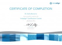 Certificate of Completion «Invisalign Certification Course»