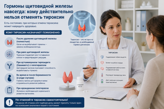 Гормоны щитовидной железы навсегда: кому действительно нельзя отменять тироксин Гормоны щитовидной железы навсегда: кому действительно нельзя отменять тироксин